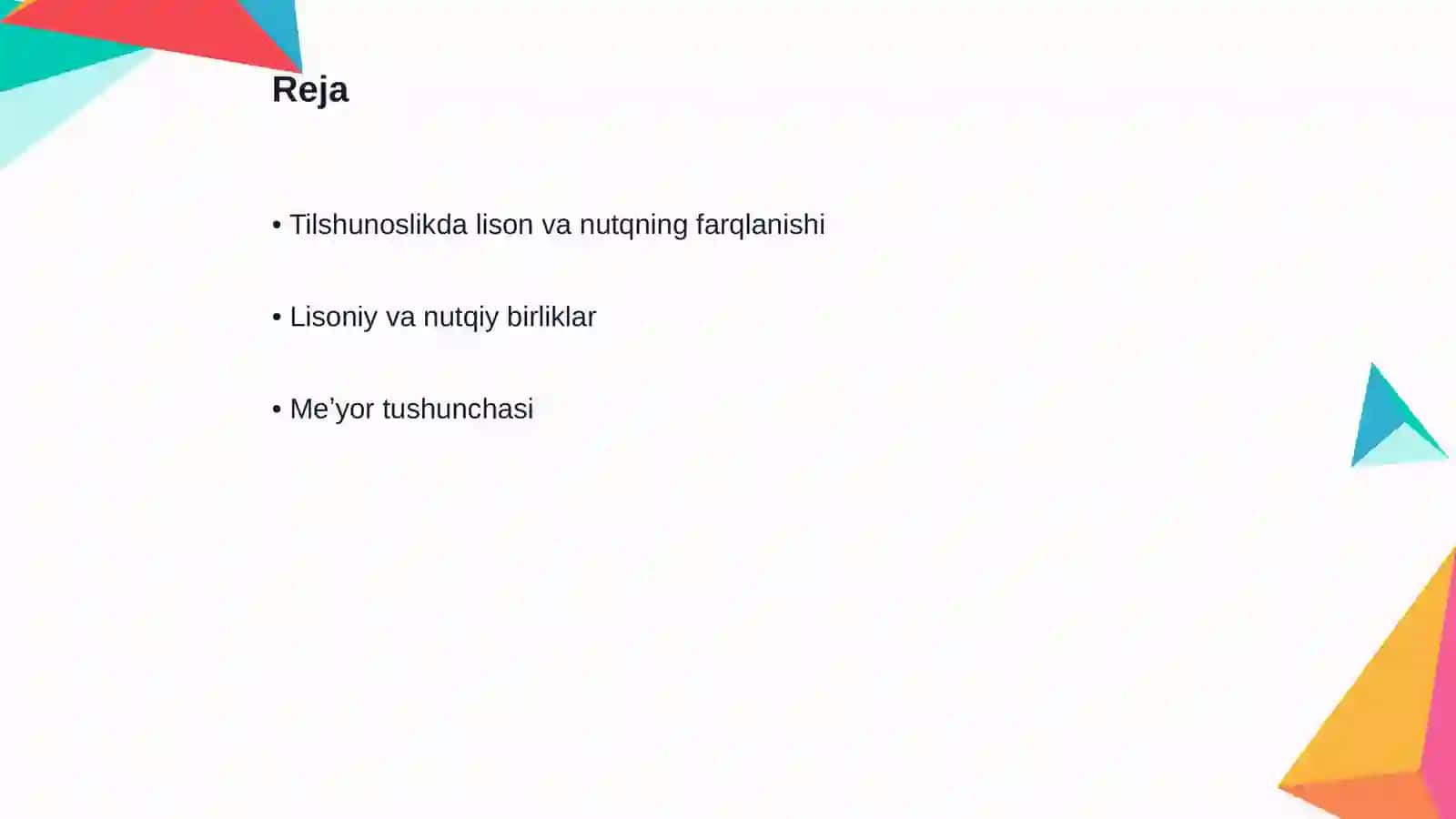 Til, lison, meʼyor va nutq munosabati 2