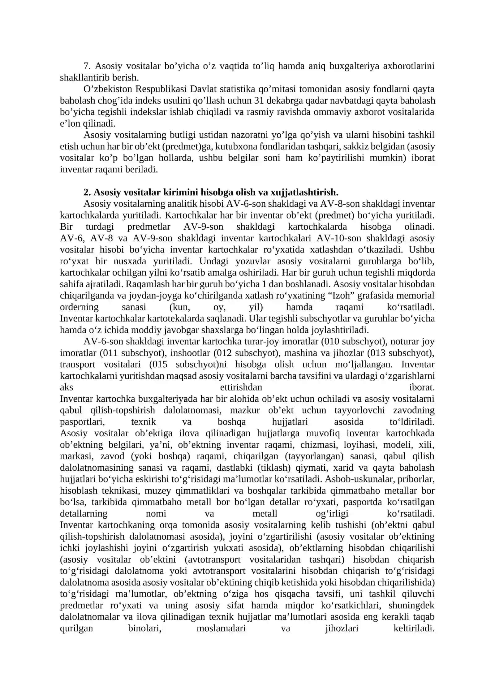 Byudjet TASHKILOTLARIDA ASOSIY VOSITA VA NOMODDIY AKTIVLAR HISOBI 2