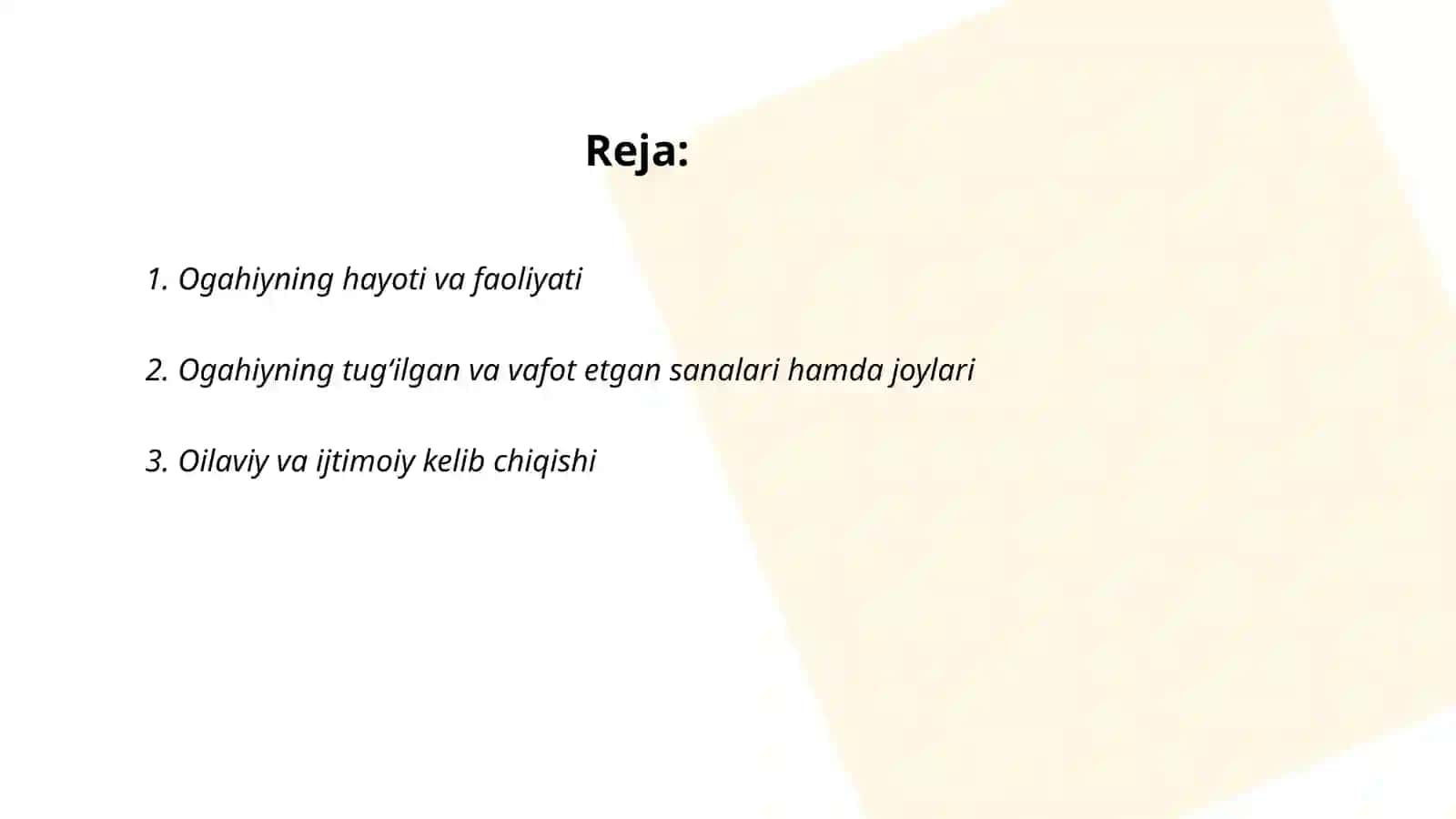 Ogahiyning hayoti va faoliyati 2