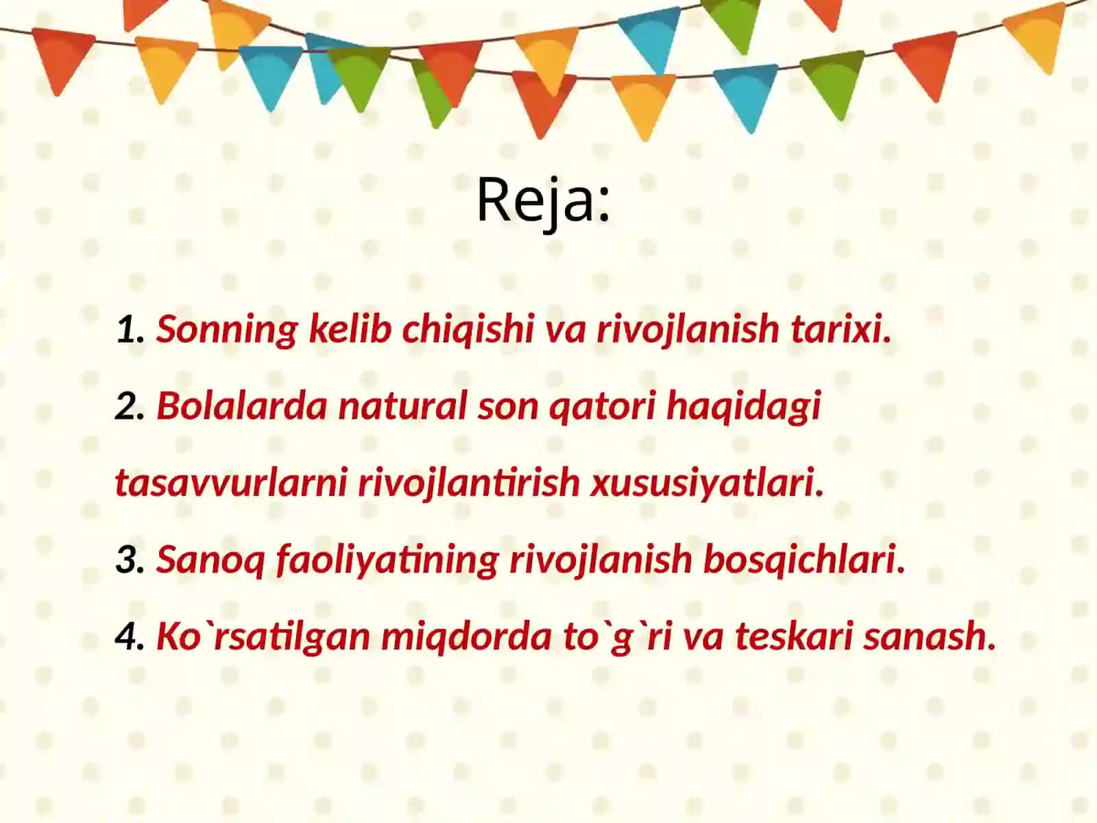 Bolalar dason san'oq haqidagi bilimlarni shakllantirish, san'ashga o'rgatish 2