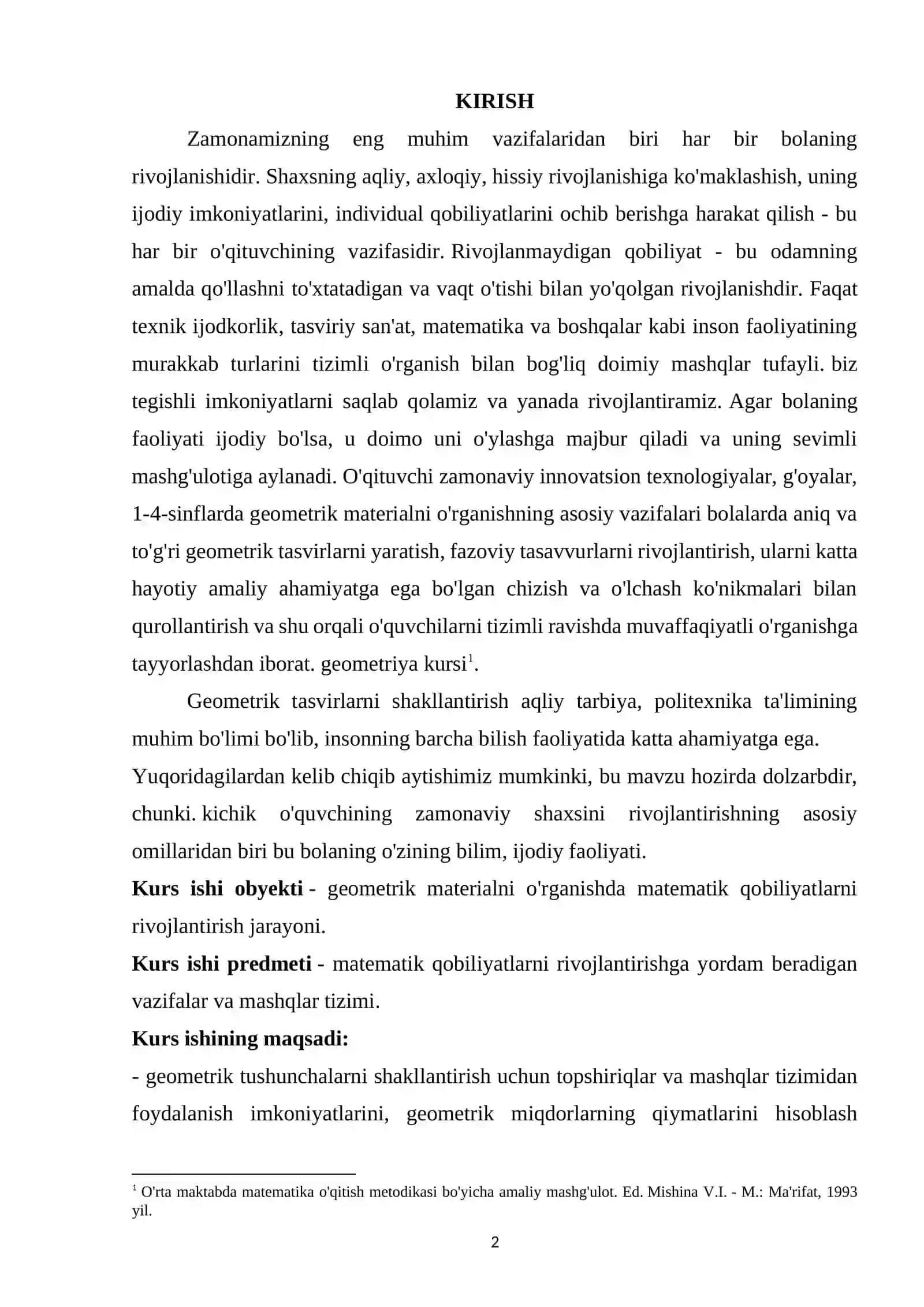 Boshlang'ich Sinf Matematika Darslarida Doira va Aylana Bilan Tanishtirishda Ko'rsatmali va Ko'rgazmaliikning Ahamiyati 2