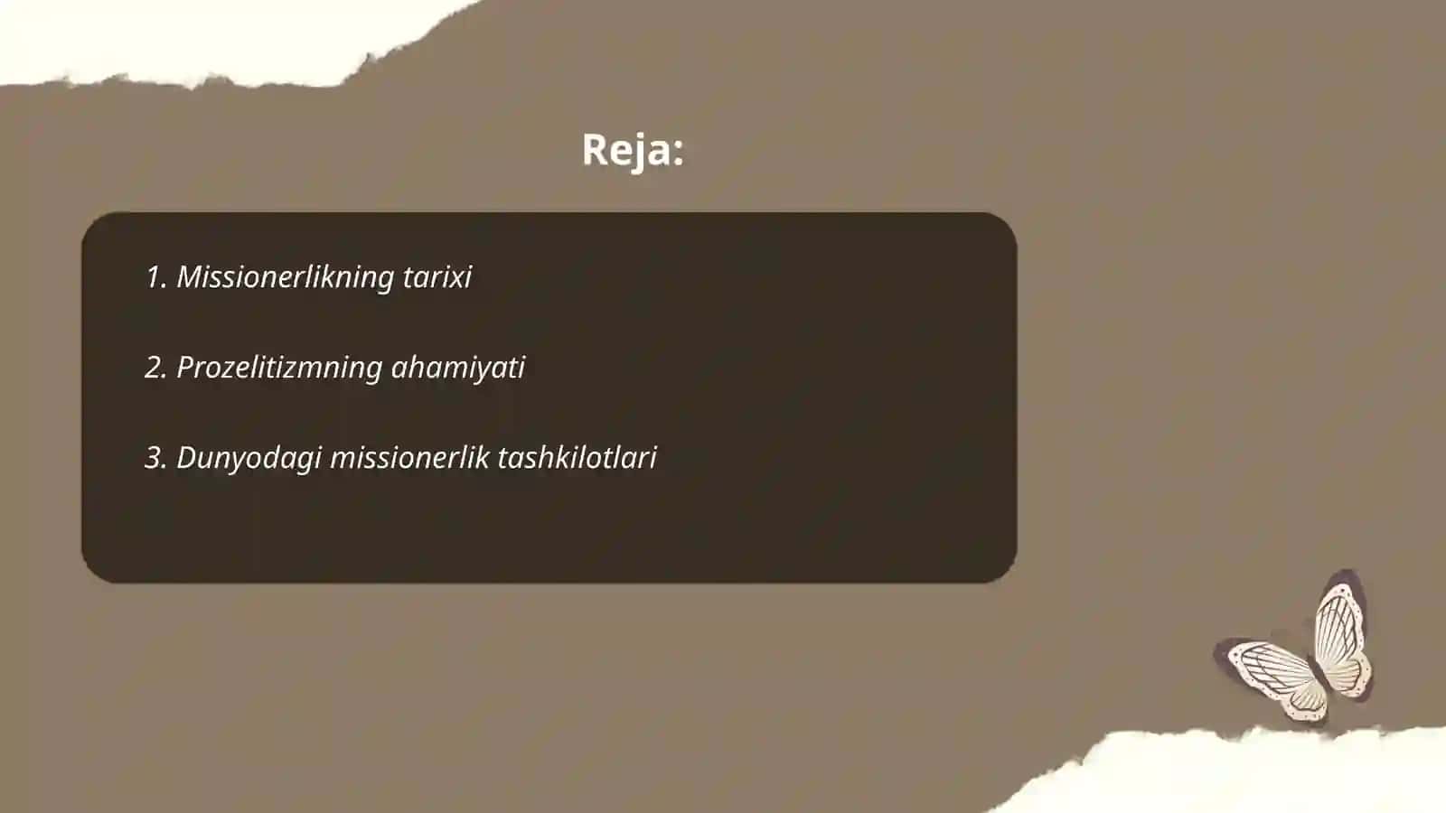 Missionerlik va Prozelitizm 2