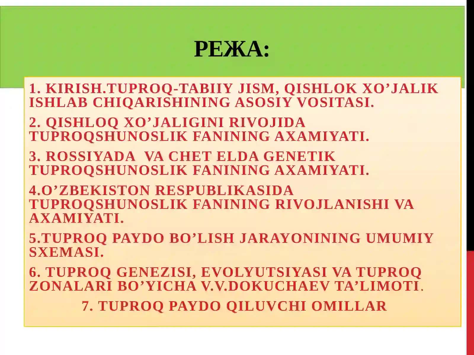Tuproqshunoslik fanining maqsadi,vazifasi 2