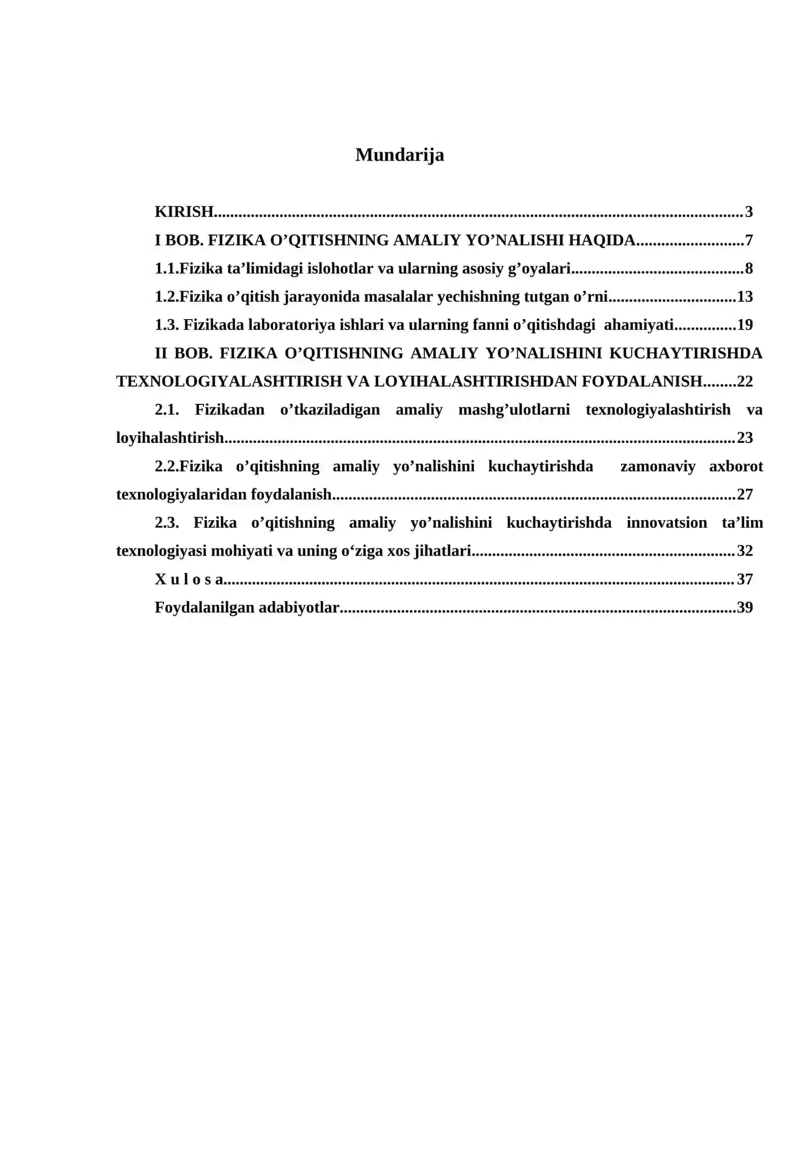 Fizika o’qitishning amaliy yo’nalishini kuchaytirishda texnologiyalashtirish va loyihalashtirishdan foydalanish 2