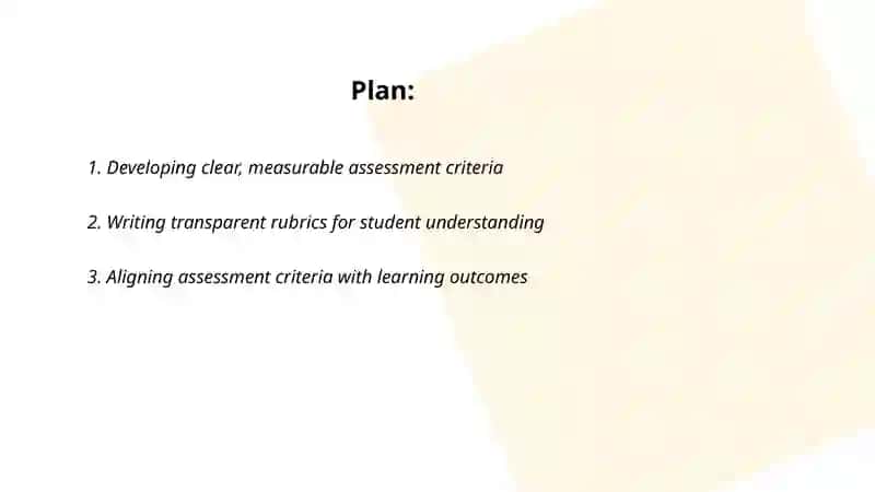 Assessment Criteria Development 2