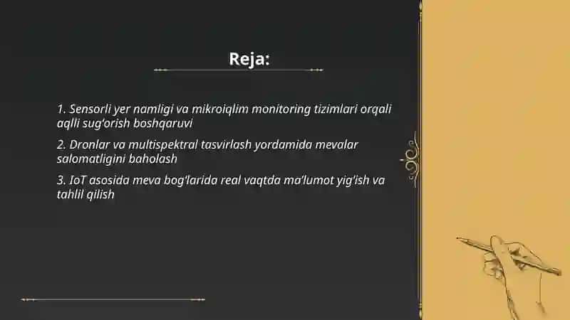 Zamonaviy bogʻdorchilikda "aqlli" texnologiyalarni qoʻllash 2