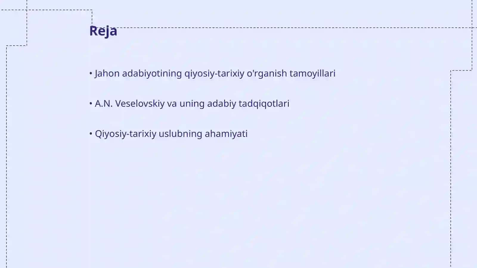Jahon adabiyotini qiyosiy-tarixiy oʻrganish va A.N.Veselovskiy tadqiqotlari 2