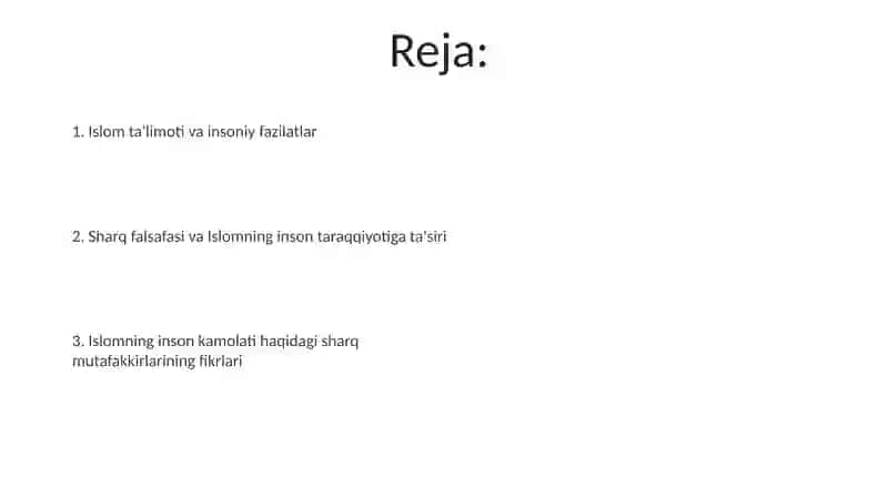 Islom dinining inson kamolotiga ta'siri haqidagi g'oyalari 2