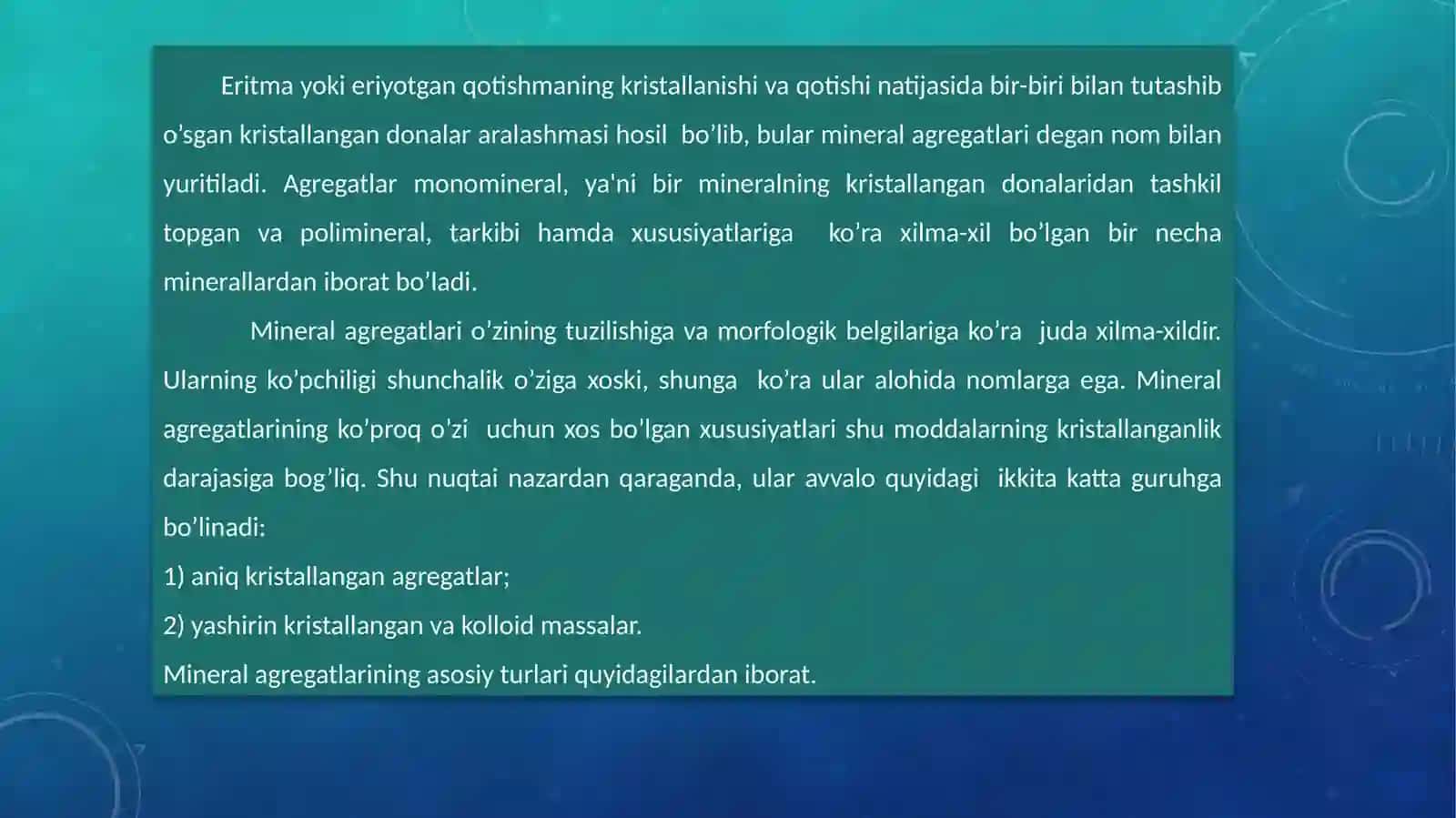 MINERAL AGRIGATLARI 2