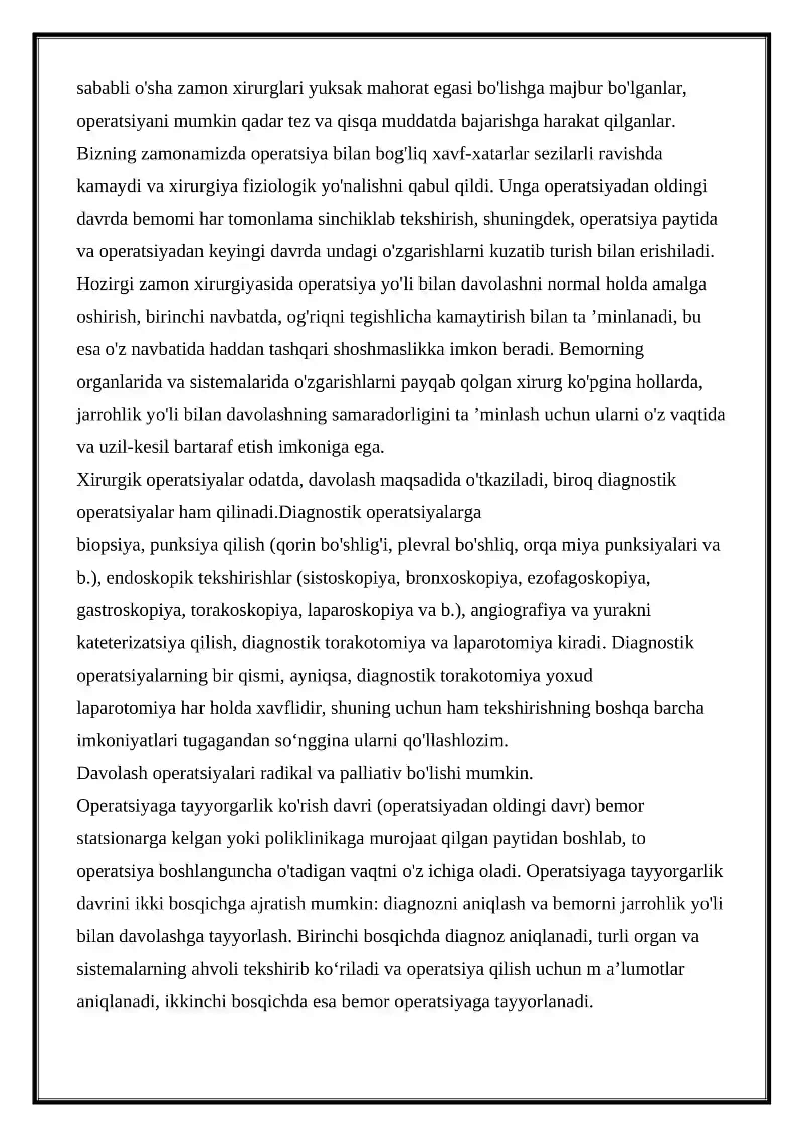 XIRURGIYA BO’LIMIDAGI ISHLAR 2