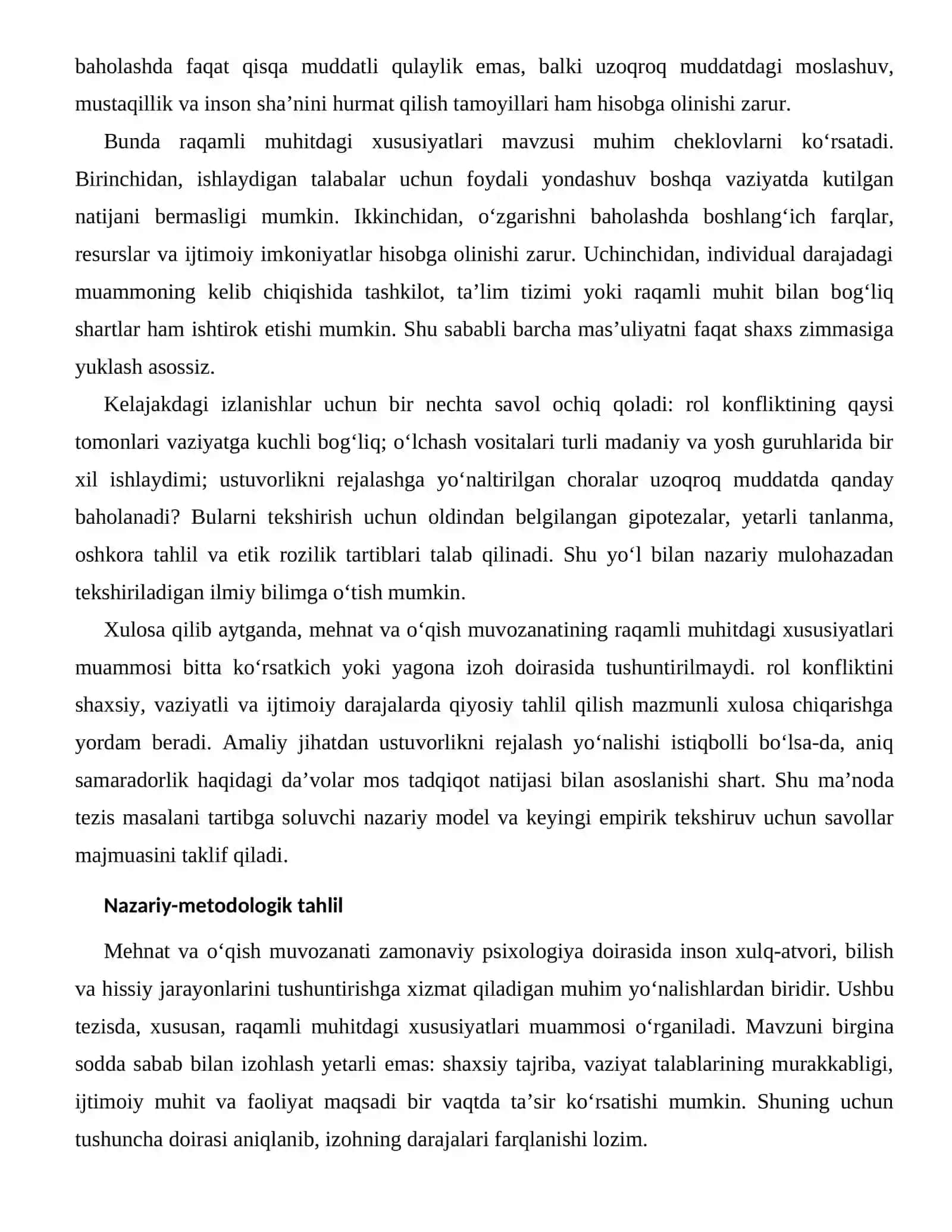 MEHNAT VA O‘QISH MUVOZANATI — RAQAMLI MUHITDAGI XUSUSIYATLARI 2
