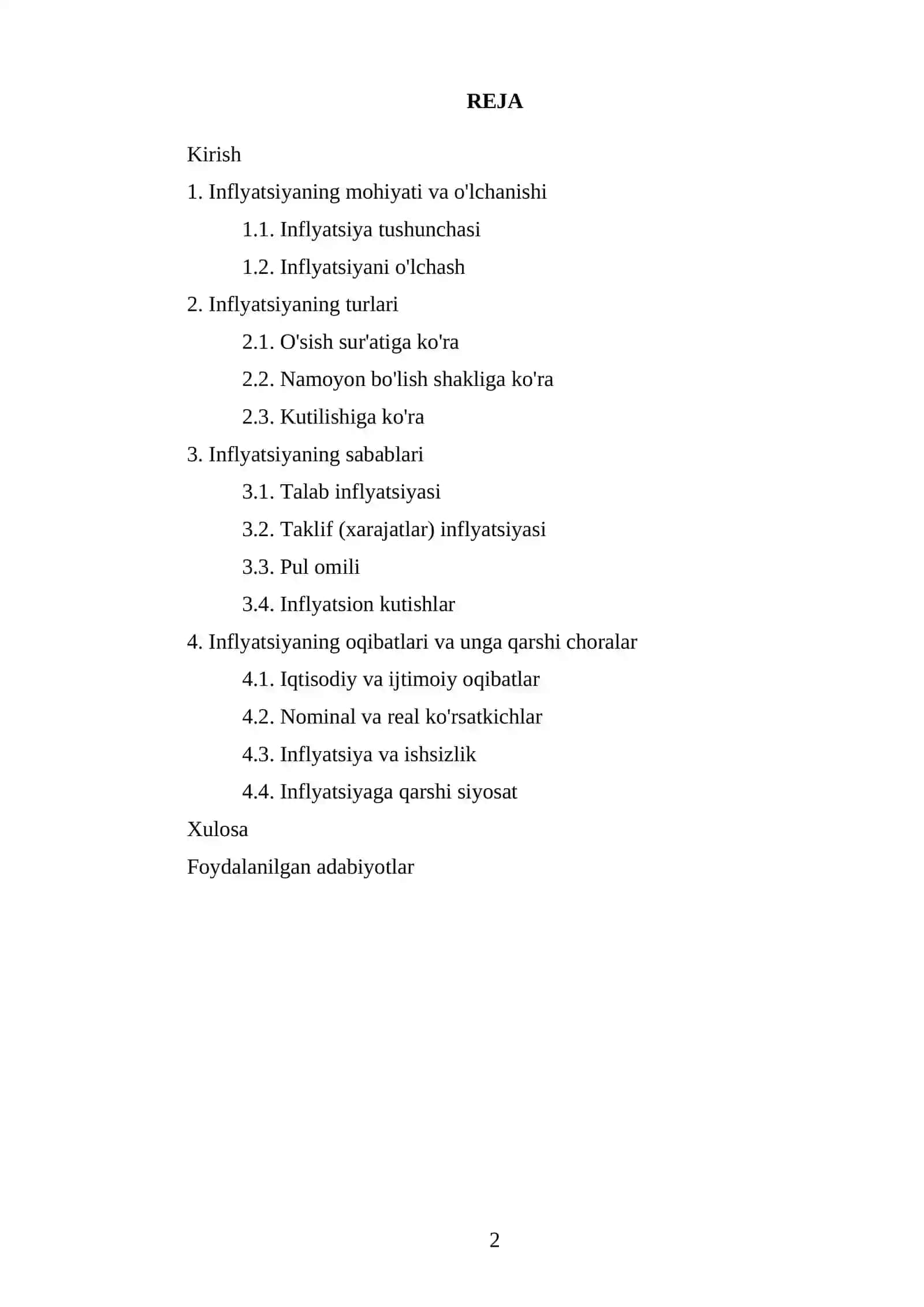 Inflyatsiya: turlari, sabablari va oqibatlari 2
