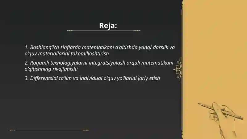 Boshlangʻich sinflarda matematika oʻqitishning rivojlanish istiqbollari 2