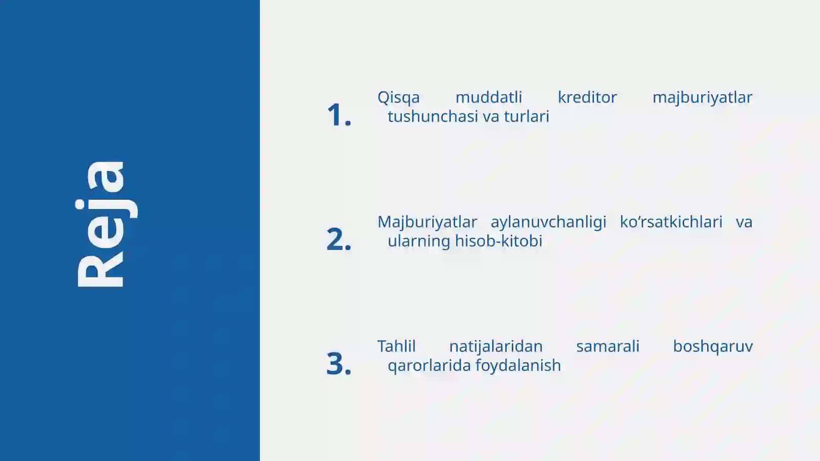 Qisqa muddatli kreditor majburiyatlar tarkibi va aylanuvchanligini tahlili 2