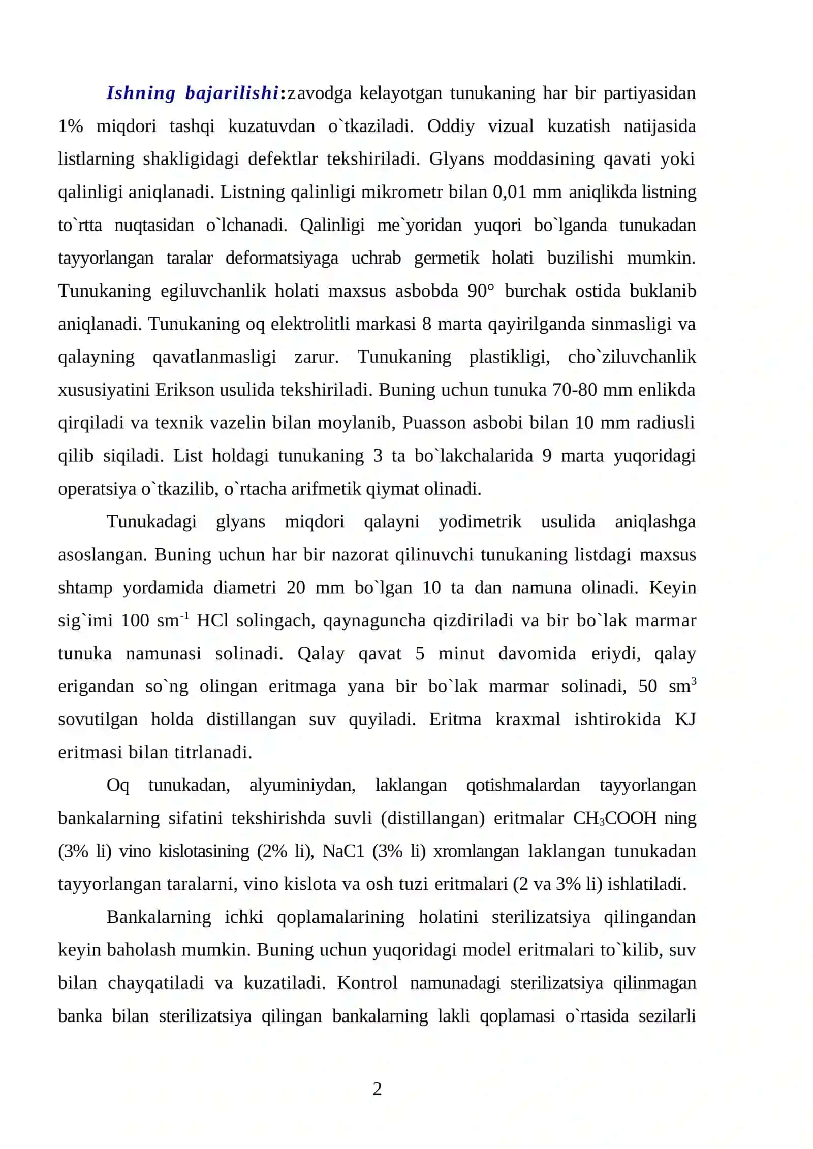 Metall bankalar va ularning sifatini aniqlash usuli 2