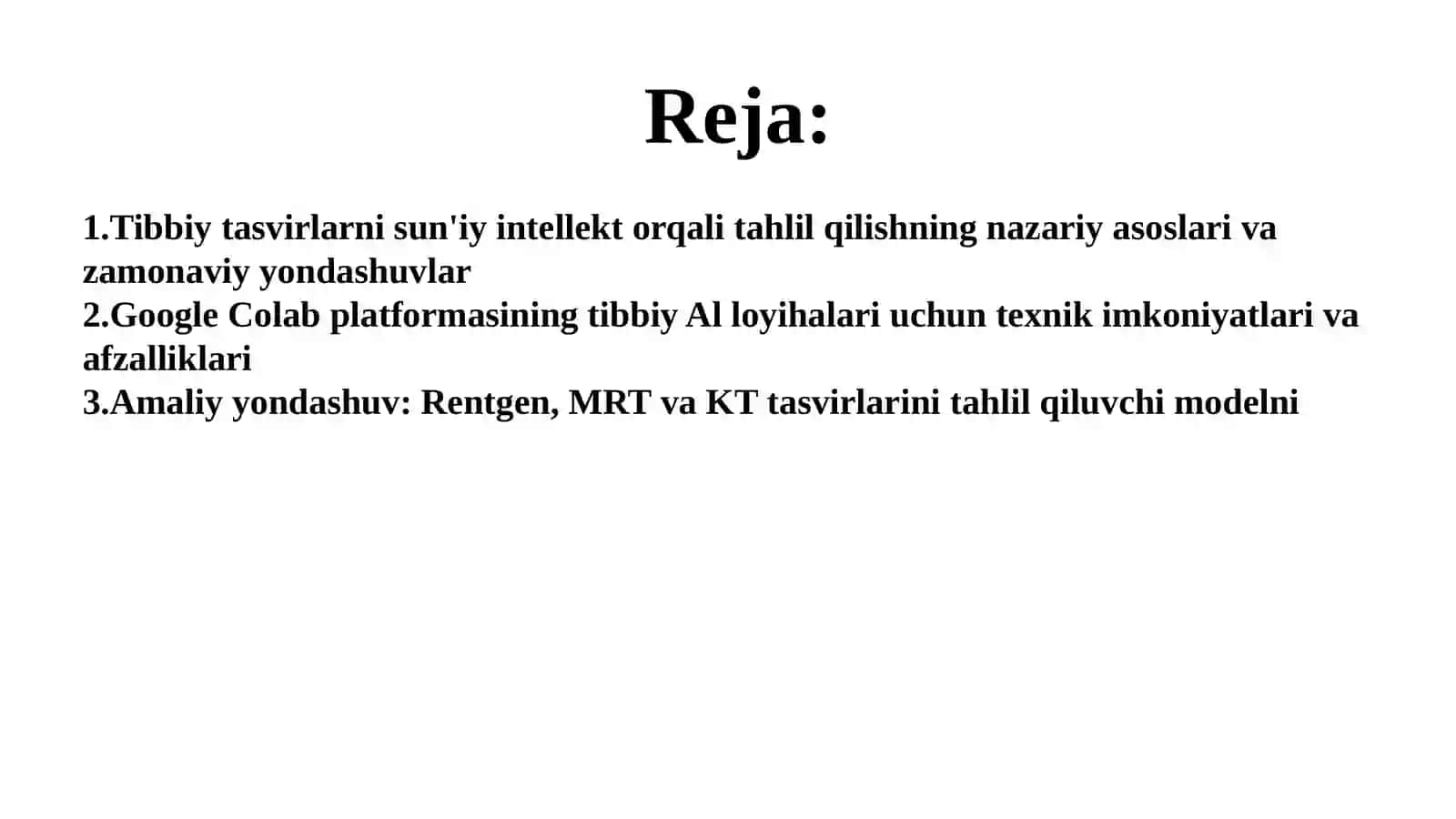 GoogleColab yordamida Tibbiy tasvirlarni sun'iy intellekt asosida tahlil qilish 2