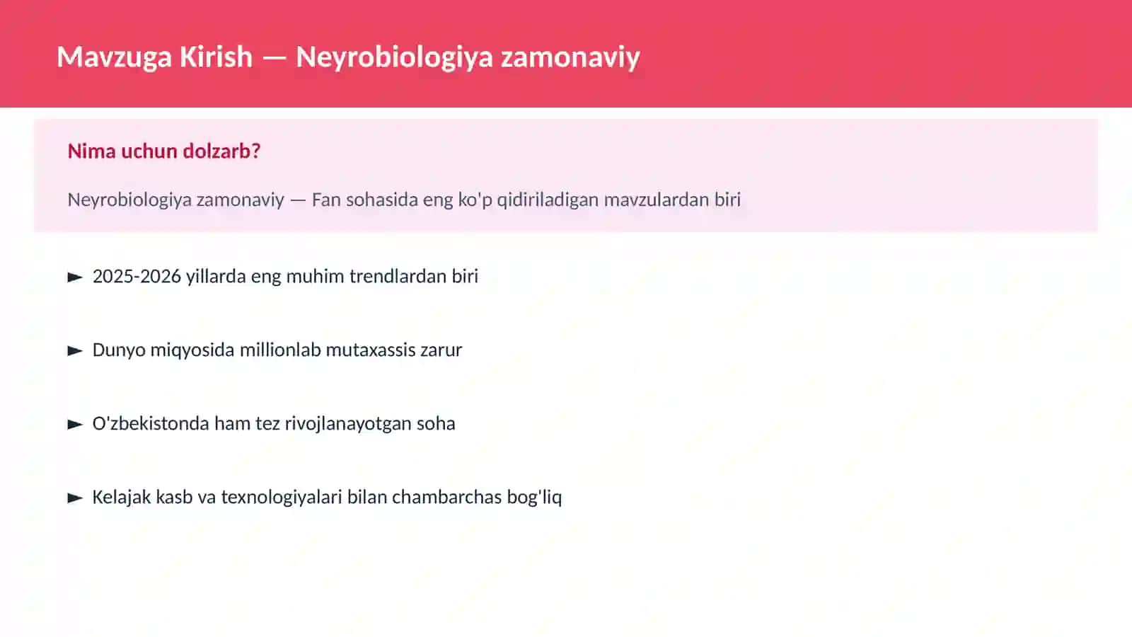 Neyrobiologiya zamonaviy 2
