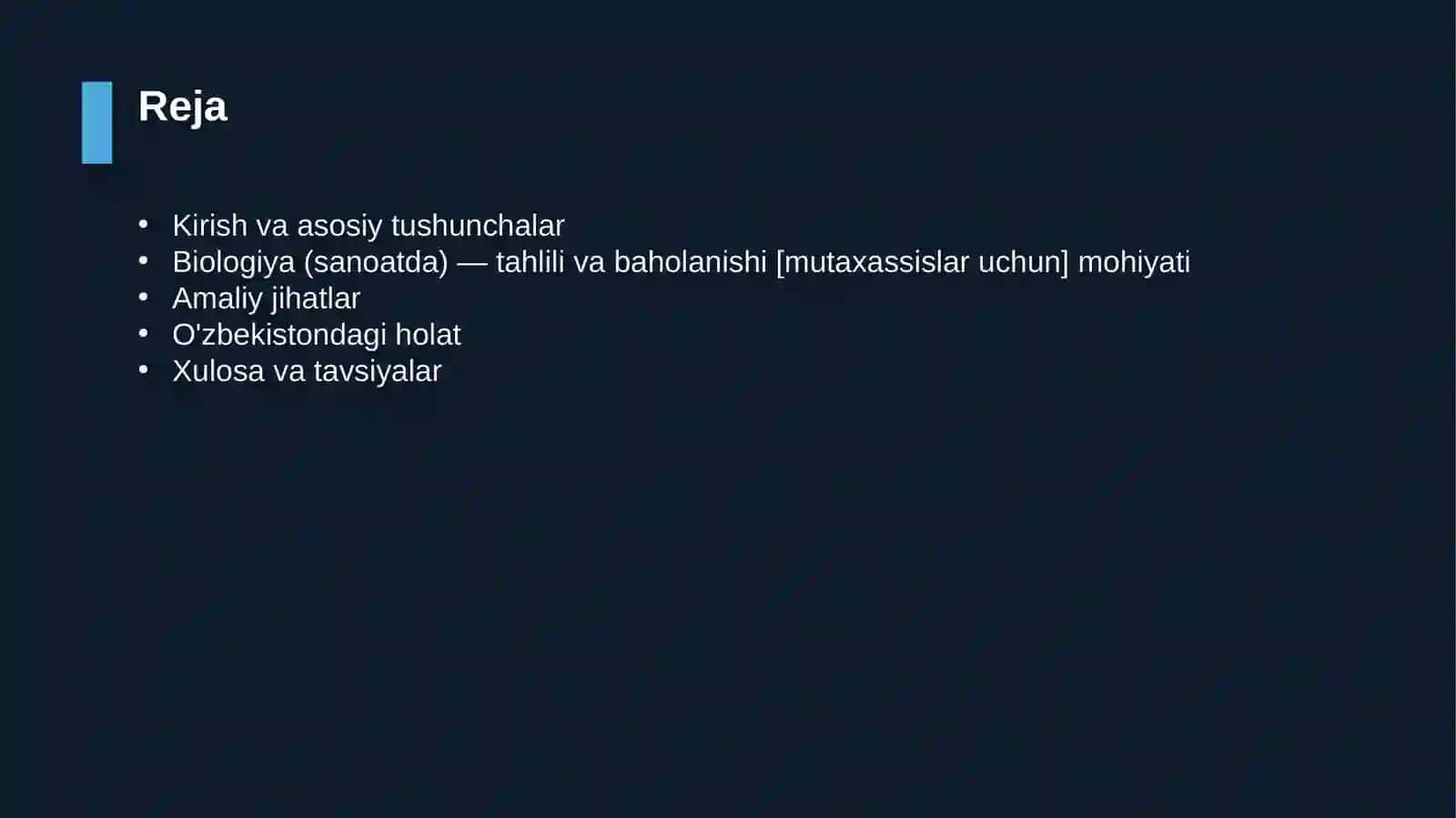 Biologiya (sanoatda) — tahlili va baholanishi [mutaxassislar uchun] 2