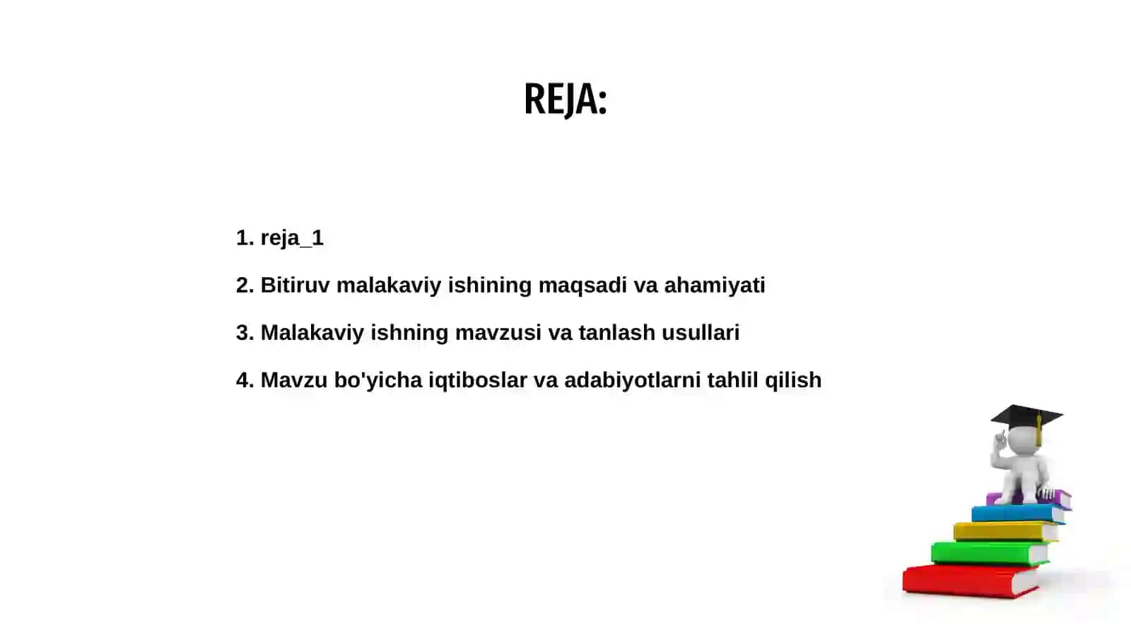 Bitiruv malakaviy ishini yozish va rasmiylashtirish qoidalari bilan tanishish 2