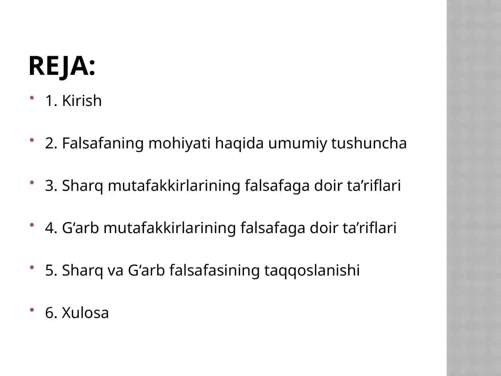 Falsafaning mohiyatiga oid Sharq va G’arb mutafakkirlari ta’riflarini tasniflash 2