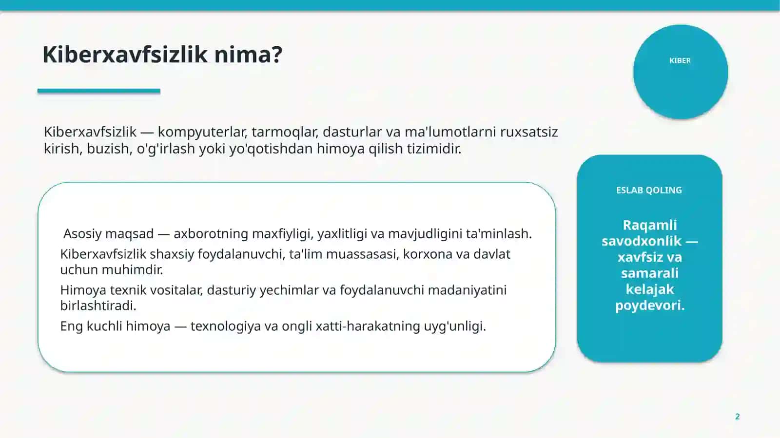 Raqamli texnologiyalar asoslari 2
