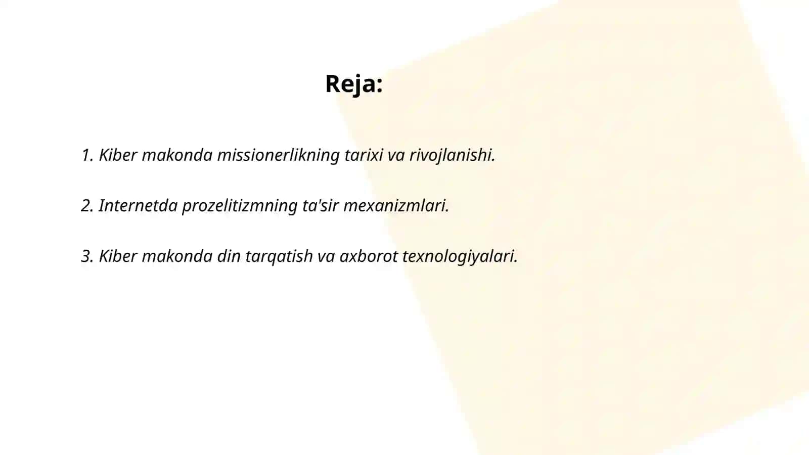 Kiber makonda missionerlikning tarixi va rivojlanishi 2