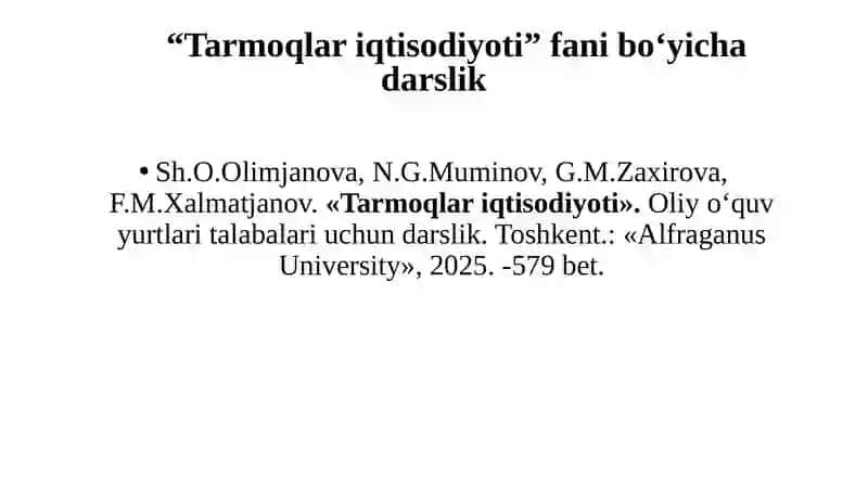 O‘simlikchilik va chorvachilik tarmoqlari iqtisodiyoti 2