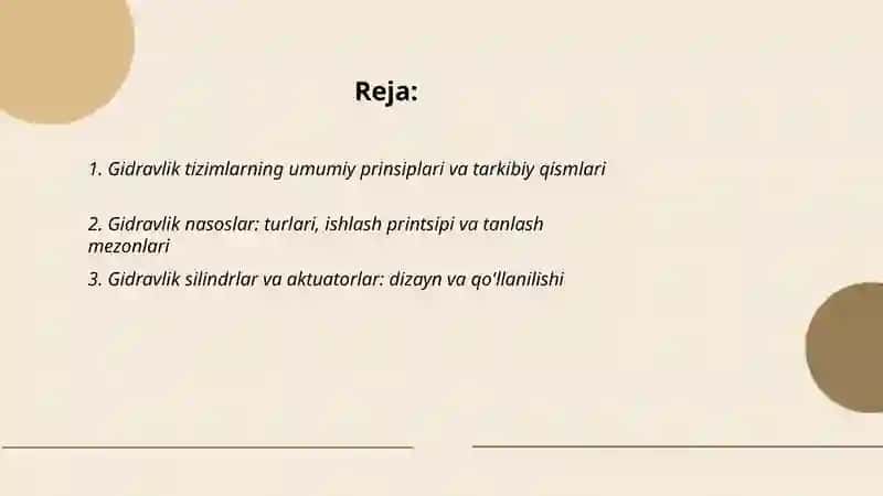 Avtomatlashtirishning gidravlik texnik vositalari 2
