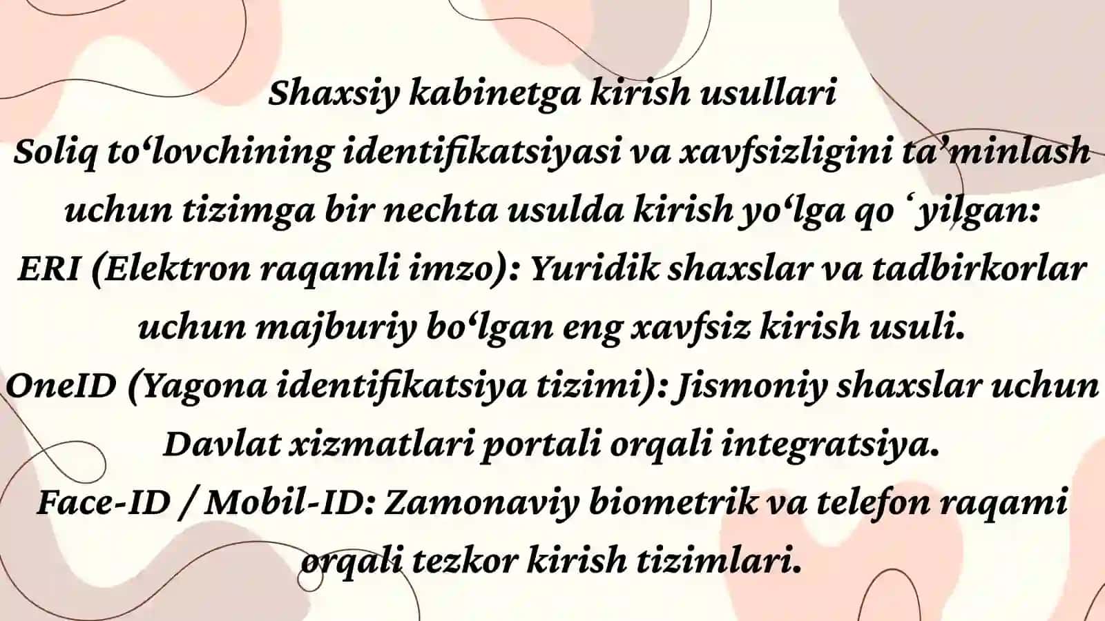 Soliq to’lovchining shaxsiy kabineti 2