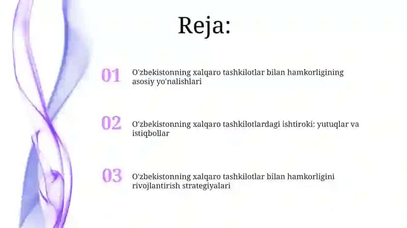 Oʻzbekistonning xalqaro tashkilotlar bilan hamkorligi 2