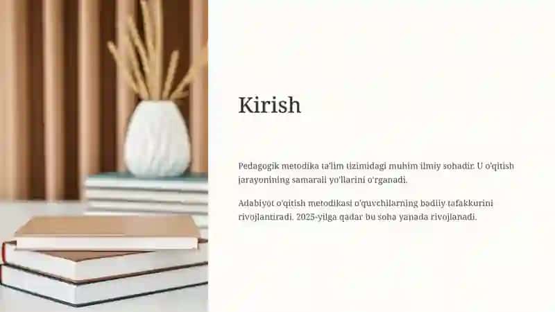 Pedagogikadabiyotlar va "metodika" tushunchasi 2