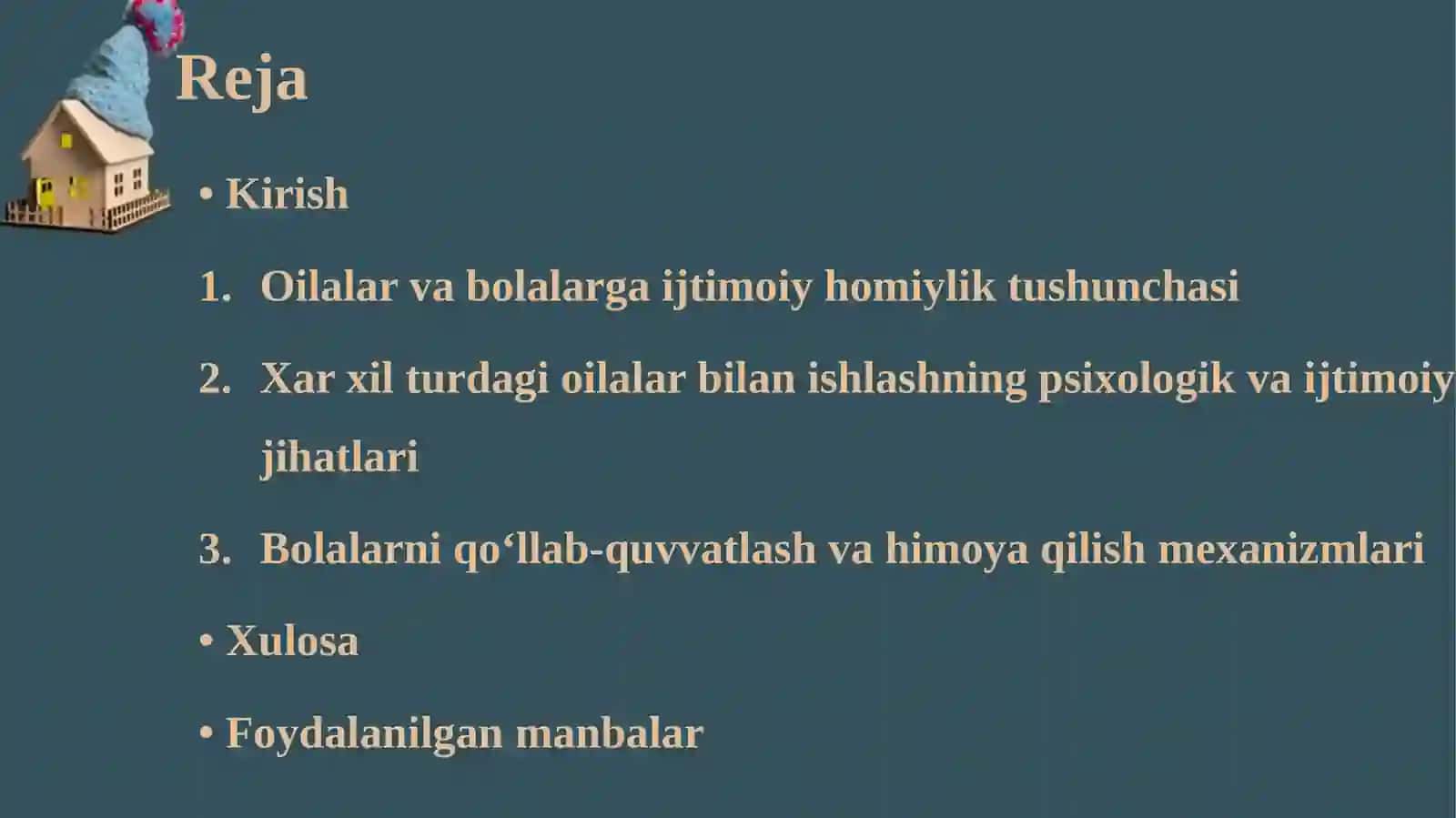 Xar xil turdagi oilalar va bolalar: Ijtimoiy homiylikni amalga oshirish 2