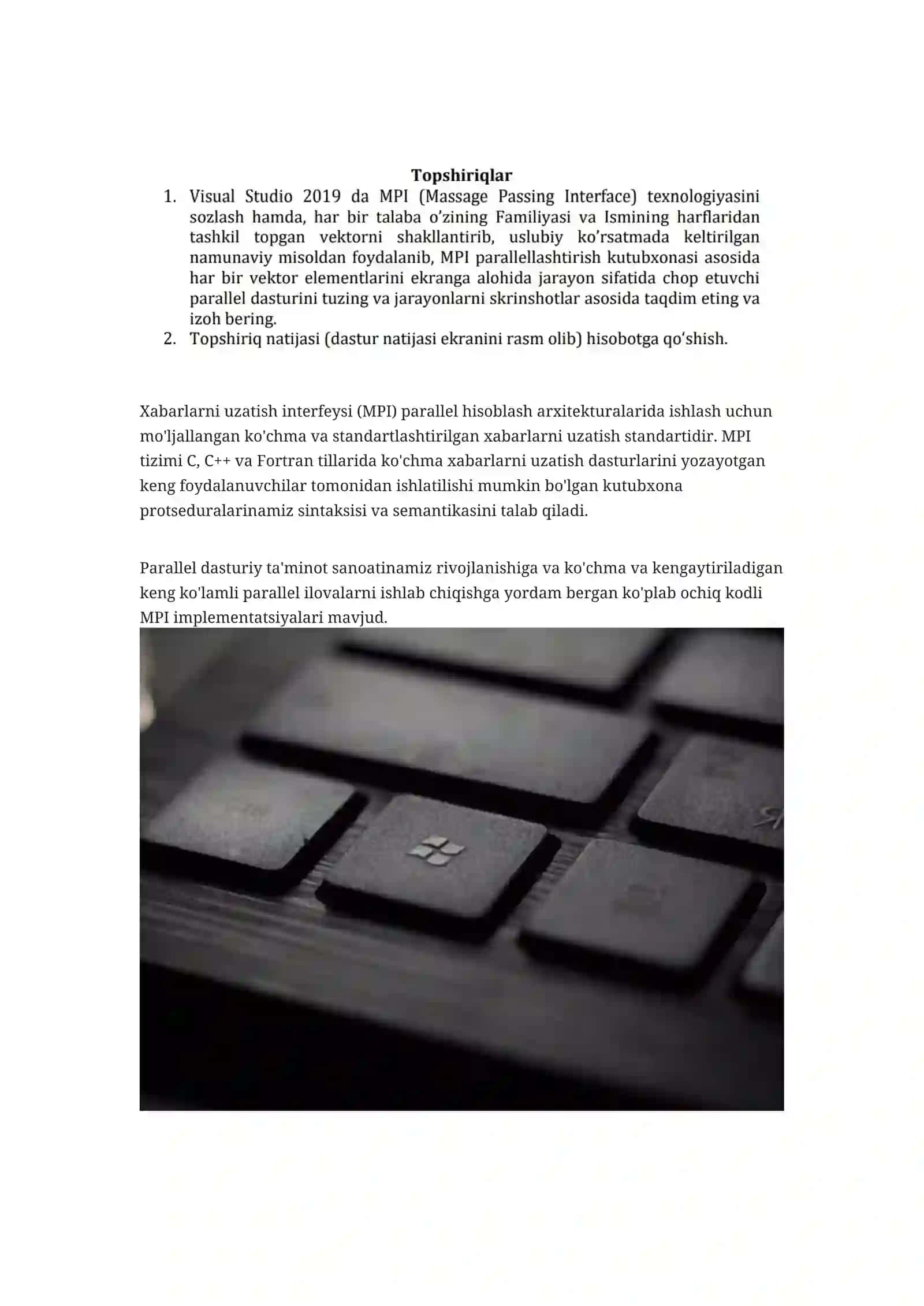 MPI tizimi 2
