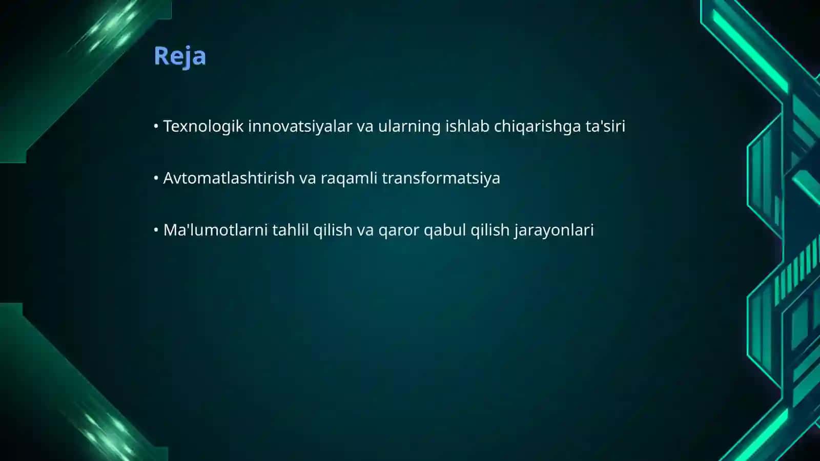 Texnologik innovatsiyalar va ularning ishlab chiqarishga ta'siri 2