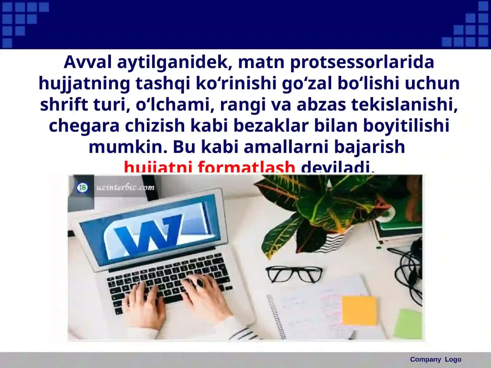 6-sinf Informatika Wordda hujjatni formatlash 2