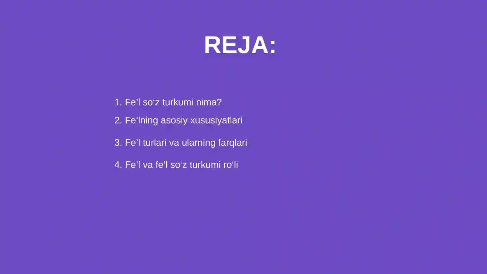 Fe'l so'z turkumi 2