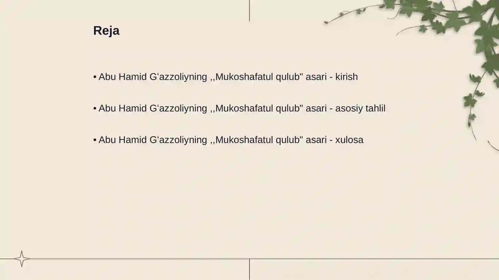 Abu Hamid Gʻazzoliyning,,Mukoshafatul qulub" asari 2