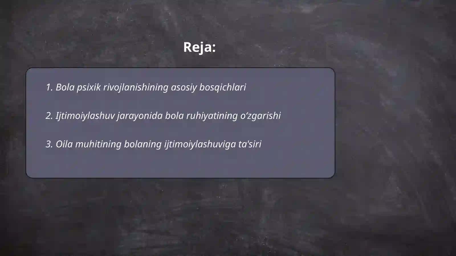 Bola psixik rivojlanishining asosiy bosqichlari 2
