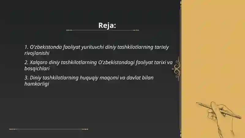 Xalgaro diniy tashkilotlar faoliyati 2