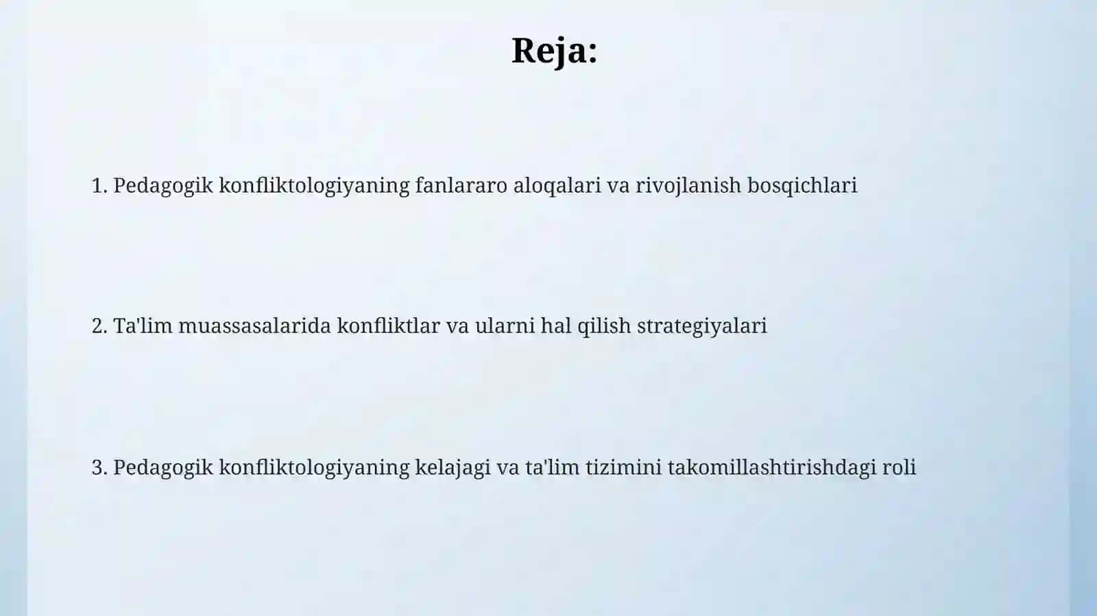 Pedagogik konfliktologiyaning fanlar bilan aloqadorlikda rivojlanishi 2