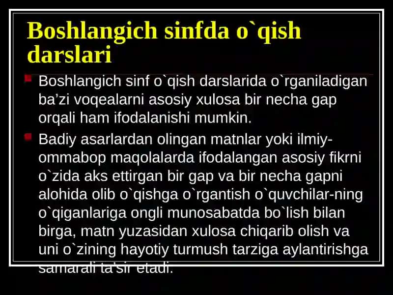 Zamonaviy darstipologiyasi va unga qo'yiladigan talablar 2