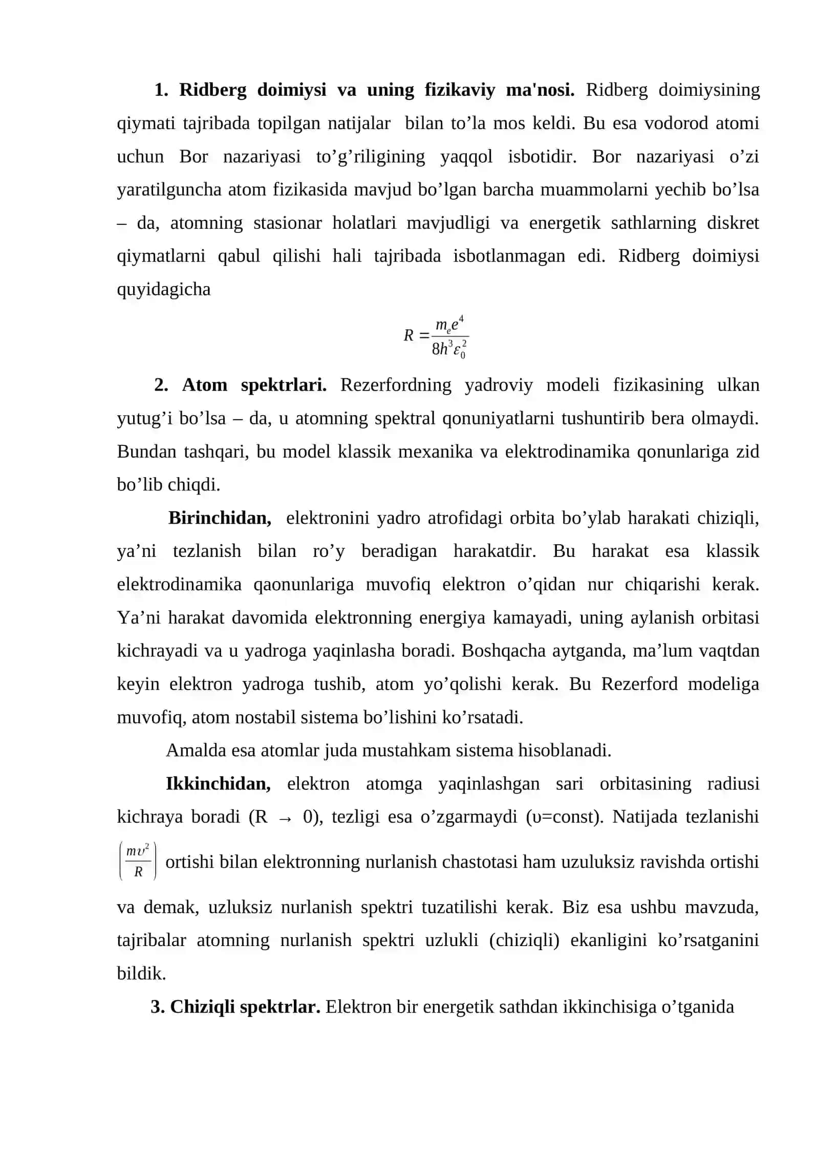 Atom spektrlar 2