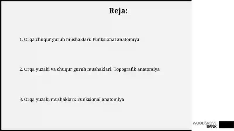 Orqa yuza va chuqur guruh mushaklari: funksional vatopografikanatomiyasi 2