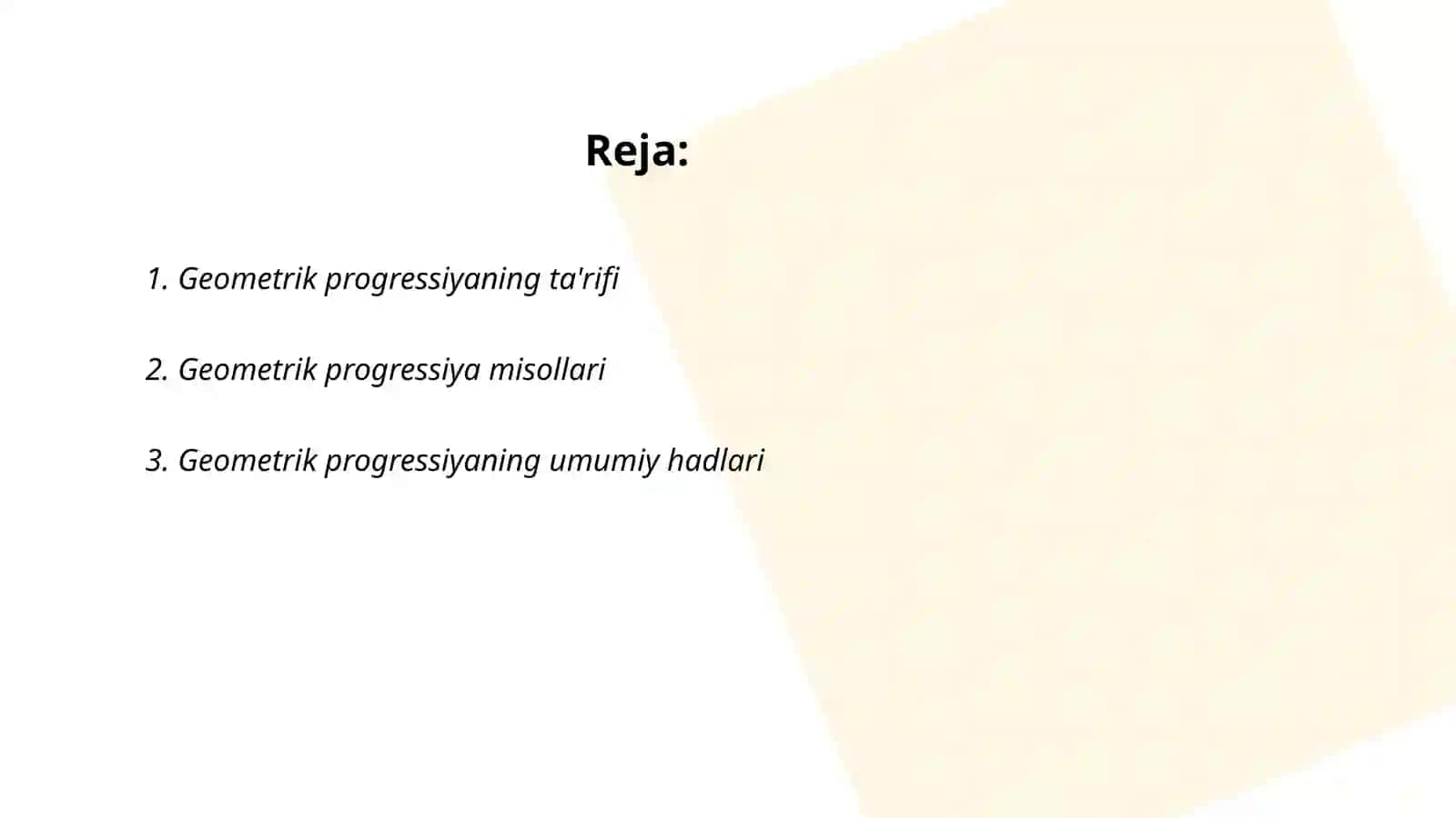 Geometrik progressiya 2