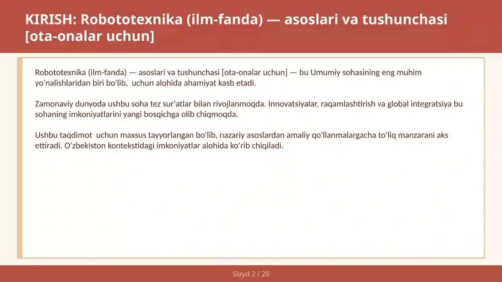 Robototexnika (ilm-fanda) — asoslari va tushunchasi [ota-onalar uchun] 2