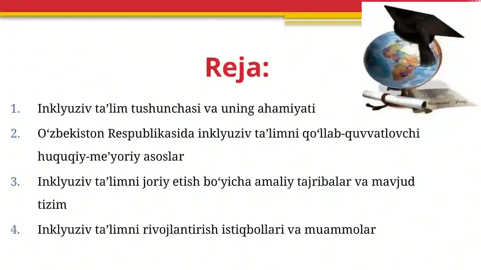 O’zbekiston resbublikasida inkulizivtalimni yo'lga qo'yish 2