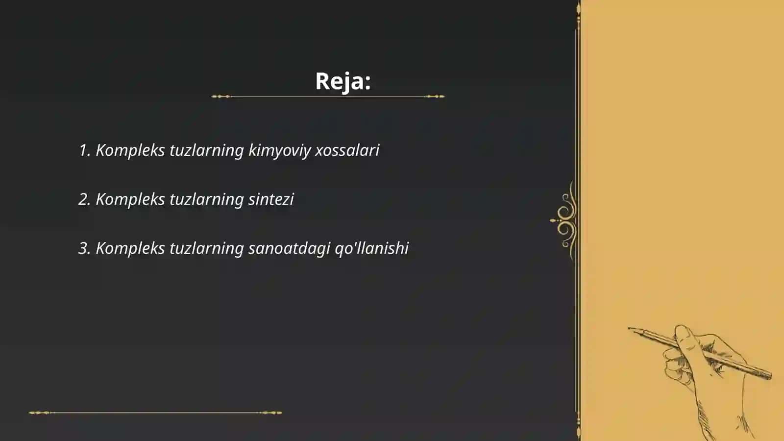 Kompleks tuzlardan amaliyotdan foydalanish 2