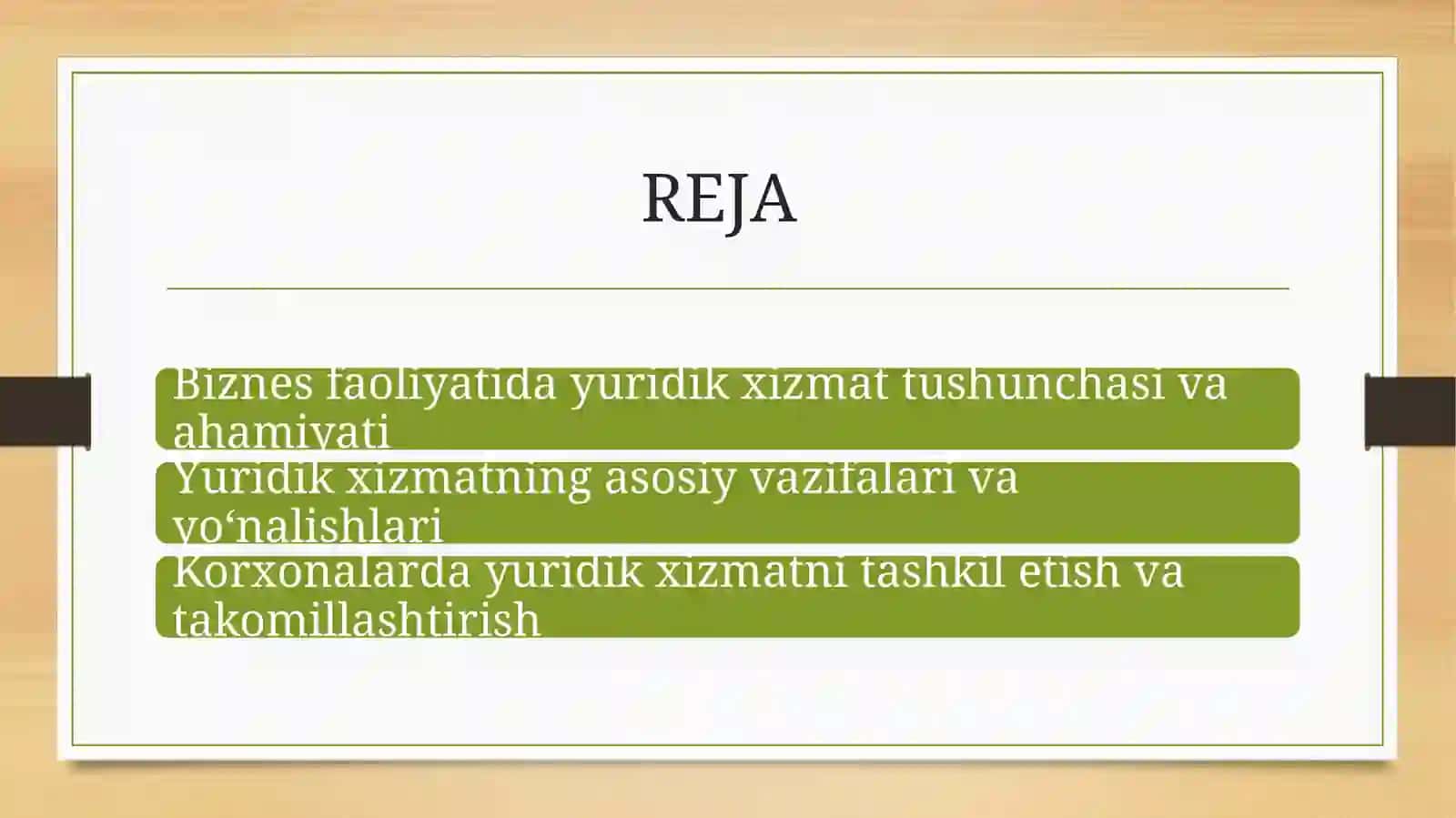 Biznes faoliyatida yuridik xizmat 2