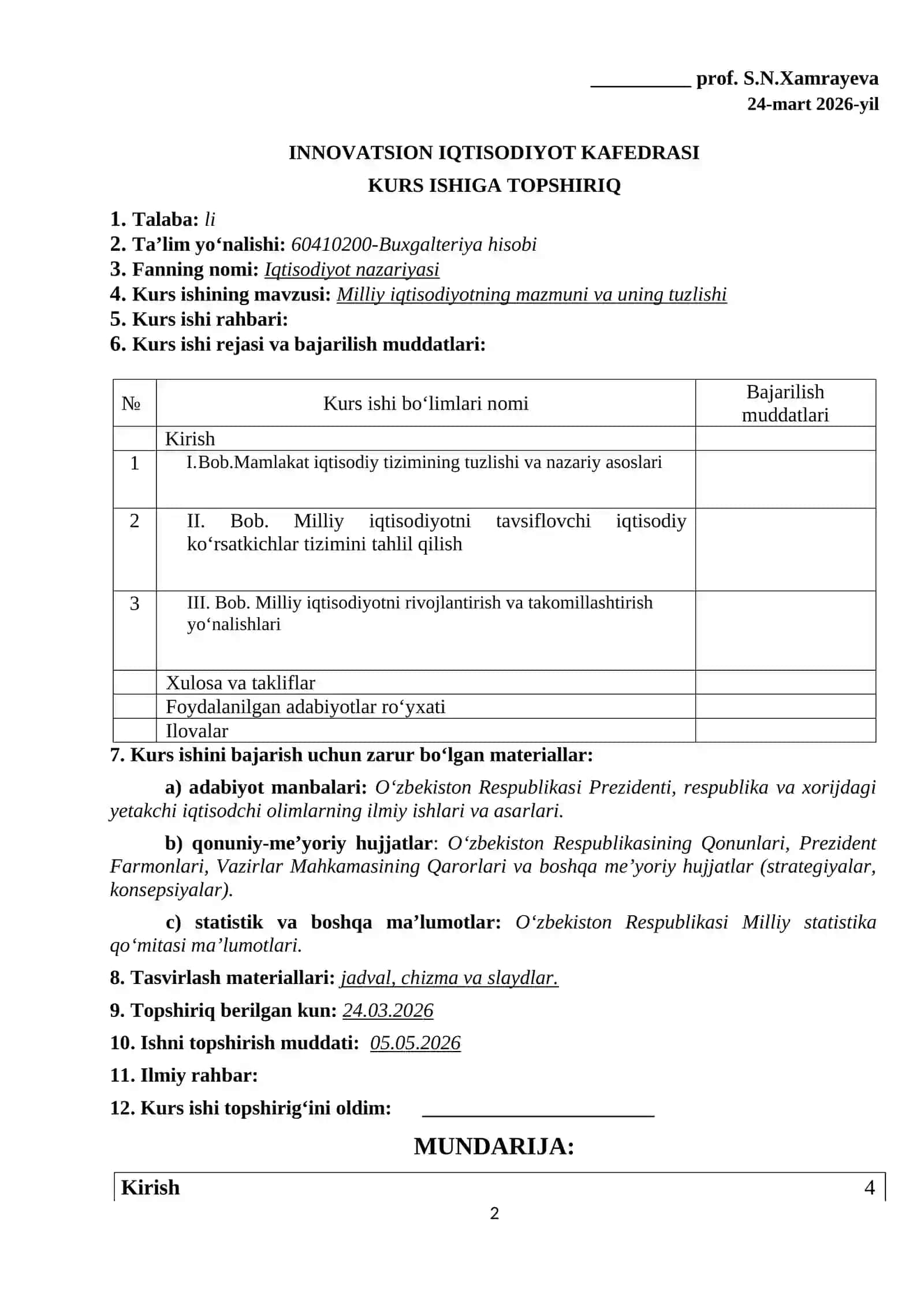 Milliy iqtisodiyotning mazmuni va uning tuzlishi 2
