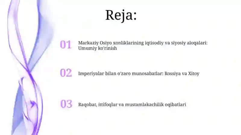 Oʻrta Osiyo xonliklarining iqtisodiy va siyosiy diplomatik aloqalari 2